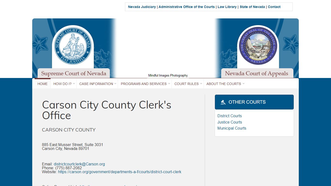 Carson City County Clerk's Office - nvcourts